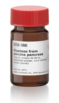 Elastase aus Schweinepankreas Type IV, Protein 50-90&#160;%, lyophilized powder, &#8805;4.0&#160;units/mg protein (biuret)