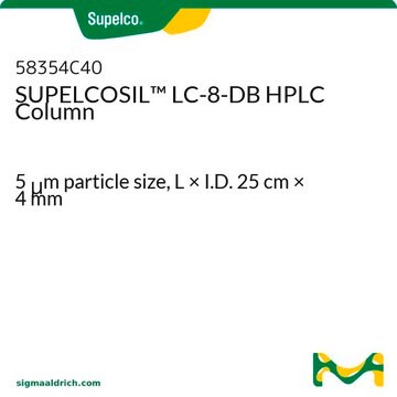 Colonne&nbsp;HPLC SUPELCOSIL&#8482;&nbsp;LC-8-DB 5&#160;&#956;m particle size, L × I.D. 25&#160;cm × 4&#160;mm