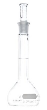 带 Pyrex&#174; ST 塞子的 Pyrex&#174; 容量瓶 capacity 25&#160;mL