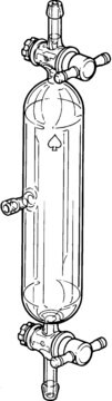 Rurka zbierająca gaz ACE capacity 250&#160;mL, stopcock for #3, 10 mm O.D. capillary tubing