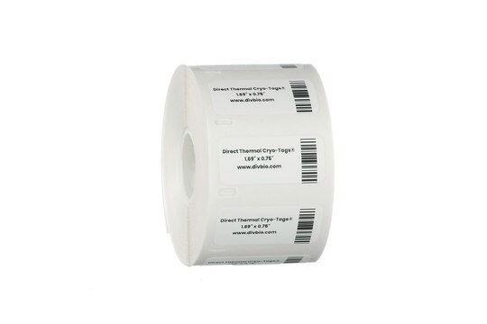 Direct Thermal 569 white, W × L 1.69&#160;in. × 0.75&#160;in., pack of 500&#160;ea (labels per rolllabels)