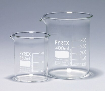 Pyrex&#174; Griffin beakers, low form, with printed trace code 5000&#160;mL