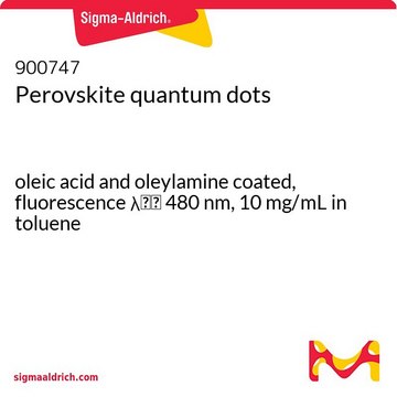 钙钛矿量子点 oleic acid and oleylamine coated, fluorescence &#955;em&#160;480&#160;nm, 10&#160;mg/mL in toluene