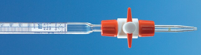 BRAND&#174; compact BLAUBRAND&#174; burette, with PTFE stopcock and Schellbach stripe volume 10&#160;mL, accuracy: ±0.02&#160;mL