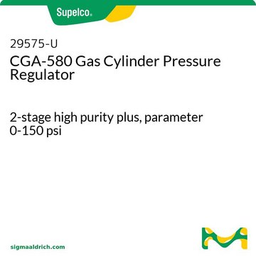 CGA-580 Gas Cylinder Pressure Regulator 2-stage high purity plus, parameter 0-150 psi