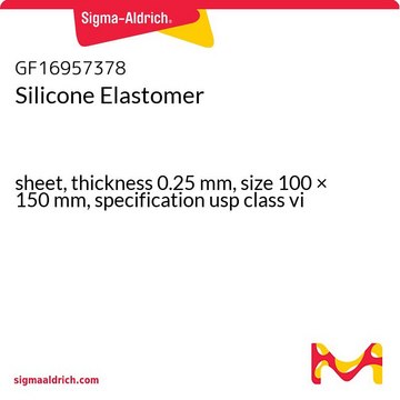 Silicone Elastomer sheet, thickness 0.25&#160;mm, size 100 × 150&#160;mm, specification usp class vi