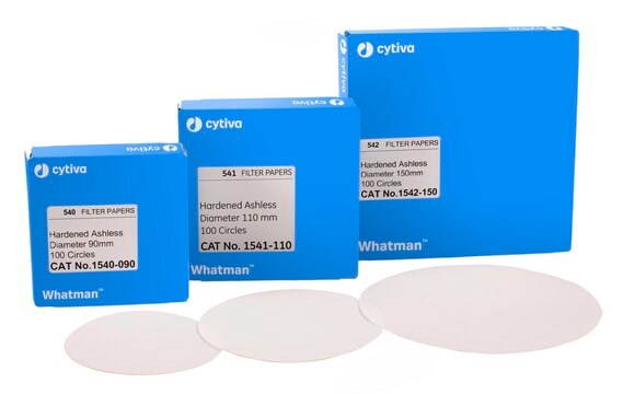 Whatman&#174; quantitative filter paper, hardened ashless, Grade 542 circles, diam. 70&#160;mm, pack of 100