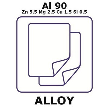 铝合金 7075，Al90Zn5.5Mg2.5Cu1.5Si0.5 foil, Al90%/Zn 5.5%/Mg 2.5%/Cu 1.5%/Si 0.5%, thickness 2.5&#160;mm, size 300 × 300&#160;mm, temper t6