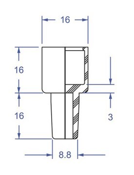 Precision Seal&#174; rubber septa red, 10/30 joints