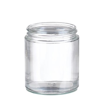 Wheaton wide-mouth bottle capacity 4&#160;oz (125&#160;mL), clear, white polypropylene cap, PTFE flat liner