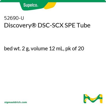 Tubes de SPE Discovery&#174; DSC-SCX bed wt. 2&#160;g, volume 12&#160;mL, pk of 20