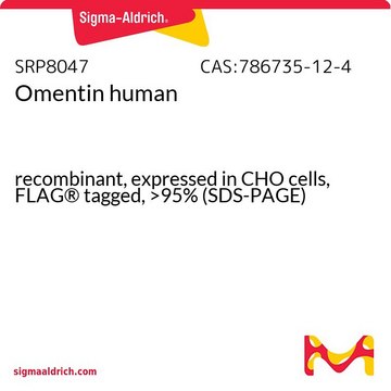 Omentin human recombinant, expressed in CHO cells, FLAG&#174; tagged, &gt;95% (SDS-PAGE)