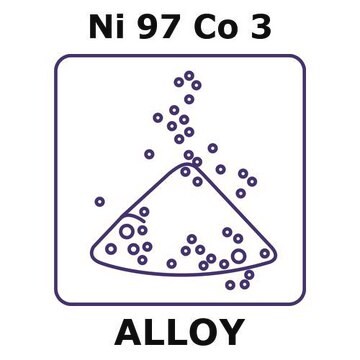 Nickel/Cobalt powder, Ni 97%/Co 3%, mean particle size 50 micron, weight 100&#160;g, condition gas atomized