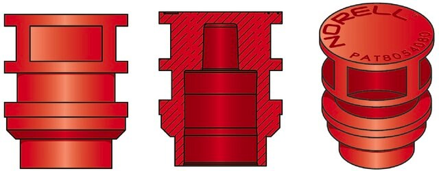 Norell&#174; Sample Vault&#8482; NMR tube caps closed port cap, red, diam. 5&#160;mm