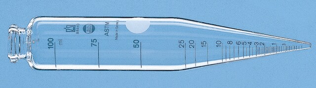 BRAND&#174; BLAUBRAND&#174; ASTM 100 mL centrifuge tube cylindrical, conical bottom, norm ASTM D91