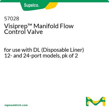 Vanne de contrôle du débit pour collecteur Visiprep&#8482; for use with DL (Disposable Liner) 12- and 24-port models, pk of 2