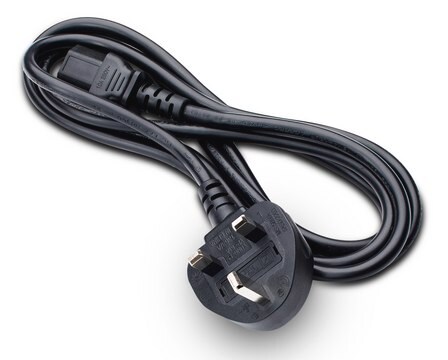 YP61 UK power cord for mA400 Basic Power Supply, mA700 Essential Power Supply and mPAGE &#174;Lux Curing Station