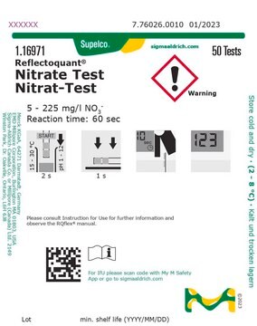 Test dei nitrati reflectometric, 5-225&#160;mg/L (NO3-), for use with REFLECTOQUANT&#174;