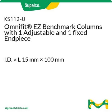 带1个可调节端和1个固定端头的Omnifit&#174; EZ Benchmark色谱柱 I.D. × L 15&#160;mm × 100&#160;mm