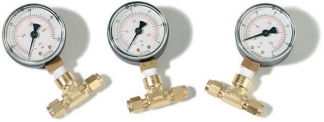 In-Line Pressure Gauge pressure range 0-30 psi, gauge only (tee not included)