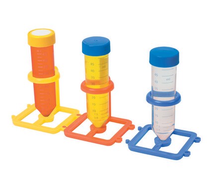 One Well rack Polypropylene interlocking, assorted colors, Holds 1 x 50 mL tube