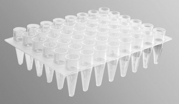 Corning&#174; Axygen&#174; 48 Well PCR Microplate size 48&#160;wells, conical bottom clear polypropylene wells, pkg of 5x10plates/cs