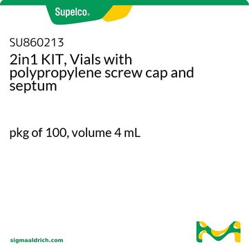 2in1 KIT, Vials with polypropylene screw cap and septum pkg of 100, volume 4&#160;mL