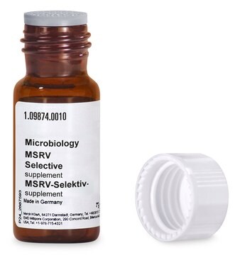 MSRV Selective Supplement for Salmonella spp., pkg of 10&#160;vials, for the preparation of MSRV medium