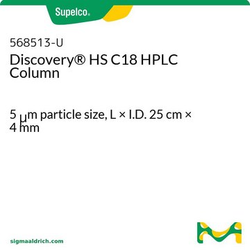 Columna para HPLC Discovery&#174; HS C18 5&#160;&#956;m particle size, L × I.D. 25&#160;cm × 4&#160;mm