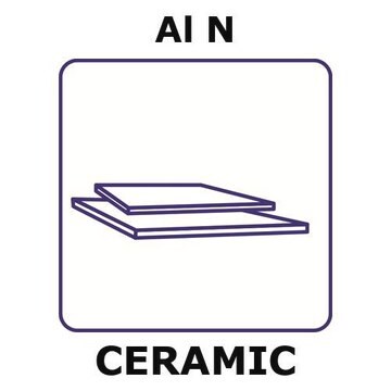 Aluminum nitride sheet, thickness 0.075&#160;mm, condition translucent, size 20 × 20&#160;mm