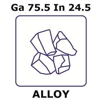 Gallium/Indium lump, Ga 75.5%/In 24.5%, 10&#160;mm max. lump size, weight 250&#160;g, condition liquid at rtp