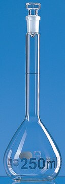 BRAND&#174; BLAUBRAND&#174; volumetric flask, glass stopper, clear glass volume 20&#160;mL, accuracy: 0.04&#160;mL, neck joint: ST/NS 10/19, glass stopper