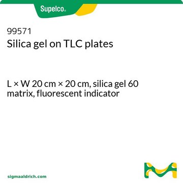 Gel di silice su lastre per TLC L × W 20&#160;cm × 20&#160;cm, silica gel 60 matrix, fluorescent indicator