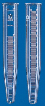 BRAND&#174; centrifuge tube, beaded rim volume 15&#160;mL, conical bottom, graduated: no