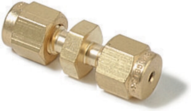 Union Swagelok&#174; 400-6, brass, 1/4 in.