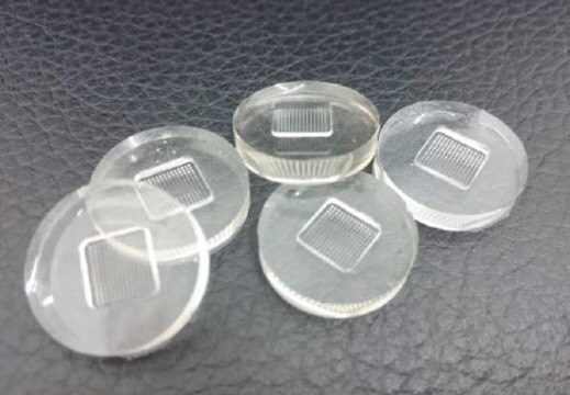 Microneedle template 10x10 array, H 800&#160;&#956;m, base size 200&#160;&#956;m, 500 &#181;m pitch