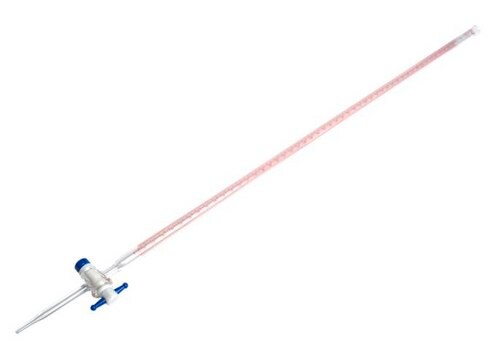 Pyrex&#174; class A colored scale burette, with PTFE stopcock plug volume 50&#160;mL, accuracy: 0.05&#160;mL