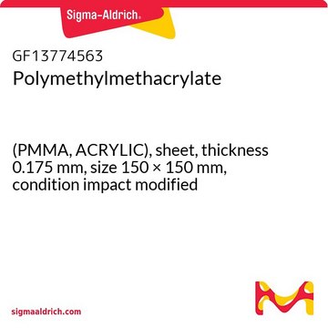 Polymethylmethacrylate (PMMA, ACRYLIC), sheet, thickness 0.175&#160;mm, size 150 × 150&#160;mm, condition impact modified