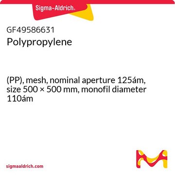 Polypropylene (PP), mesh, nominal aperture 125ám, size 500 × 500&#160;mm, monofil diameter 110ám