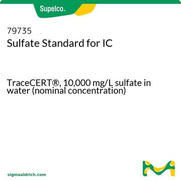 Sulfate Standard for IC TraceCERT&#174;, 10,000&#160;mg/L sulfate in water (nominal concentration)