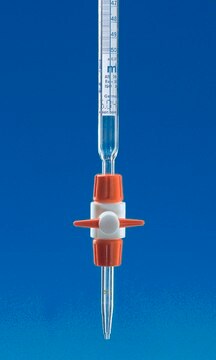 BRAND&#174; compact BLAUBRAND&#174; burette, with PTFE stopcock and Schellbach stripe volume 10&#160;mL, accuracy: ±0.02&#160;mL