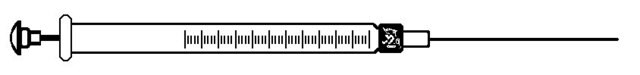 Hamilton&#174; syringe, 7000 series, knurled hub 7105, volume 5&#160;&#956;L, needle size 24 ga (bevel tip), needle L 70&#160;mm (2.75&#160;in.)