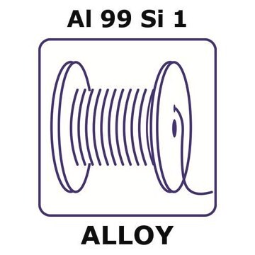 Aluminum-silicon alloy, Al99Si1 5m wire, 0.5mm diameter, hard