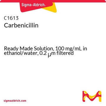 カルベニシリン Ready Made Solution, 100&#160;mg/mL in ethanol/water, 0.2 &#956;m filtered