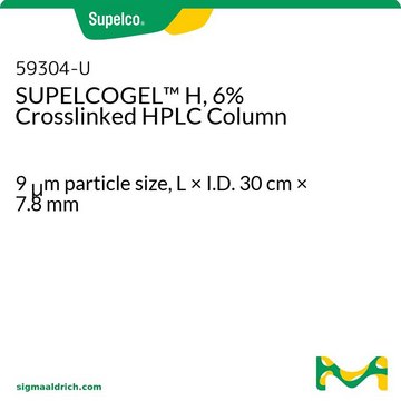 SUPELCOGEL&#8482; H，6% 交联， HPLC 色谱柱 9&#160;&#956;m particle size, L × I.D. 30&#160;cm × 7.8&#160;mm