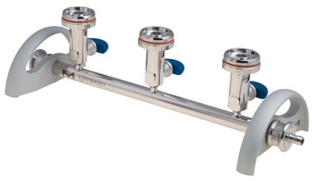 Rampa di filtrazione EZ-Fit&#174; 3-place manifold, for use with EZ-Fit&#174; Filtration Unit, stainless steel