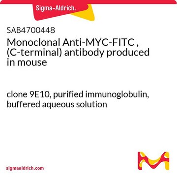 单克隆抗 MYC-FITC，（C 端） 小鼠抗 clone 9E10, purified immunoglobulin, buffered aqueous solution