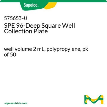 Plaque de récupération pour SPE de 96&nbsp;puits carrés profonds well volume 2&#160;mL, polypropylene, pk of 50