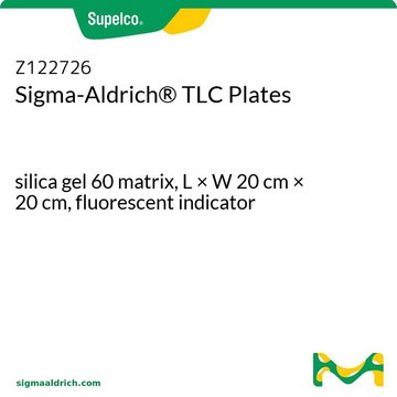 Sigma-Aldrich&#174; TLC Plates silica gel 60 matrix, L × W 20&#160;cm × 20&#160;cm, fluorescent indicator