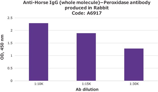 抗-ウマIgG (全分子)&#8722;ペルオキシダーゼ ウサギ宿主抗体 affinity isolated antibody, buffered aqueous solution